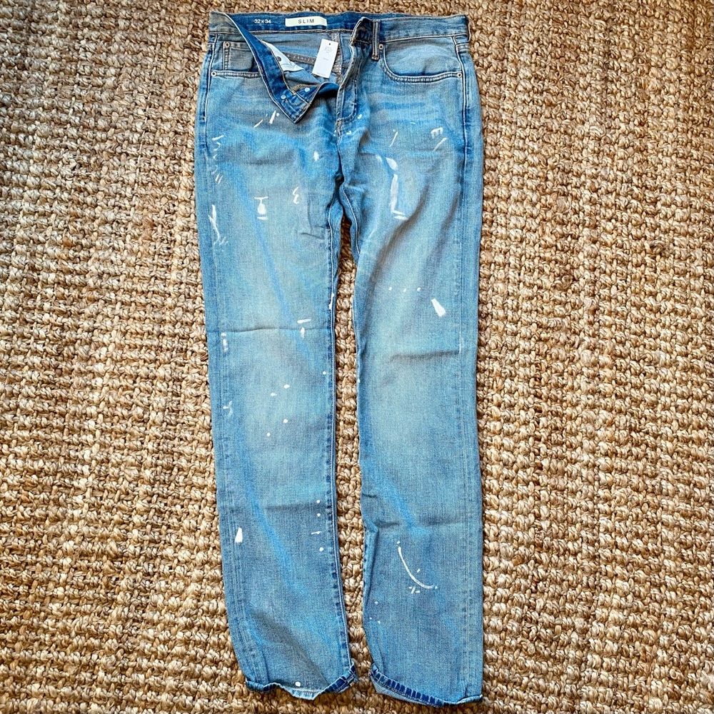 Gap 1969 Slim Fit Worker Jeans - 32x34 Slim NWT